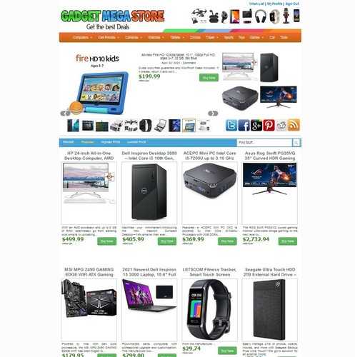 Gadget store automatizzato - gadget,